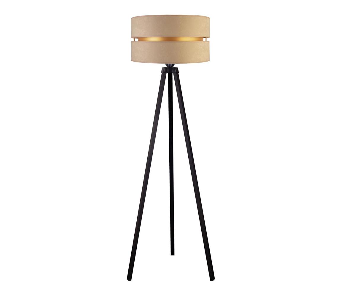 Donoci Stojacia lampa DUO 1xE27/60W/230V pr. 44 cm béžová/wenge