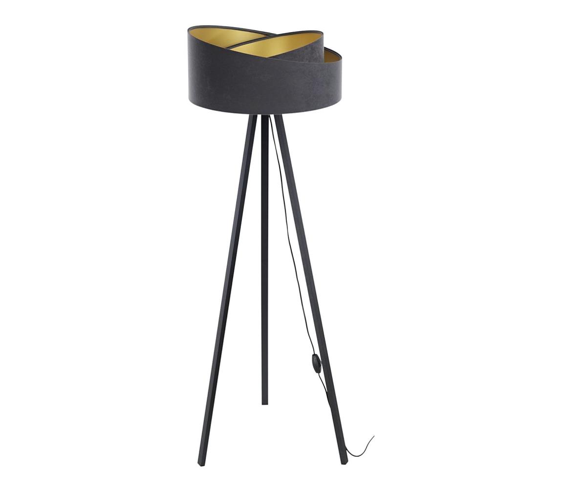 Donoci Stojacia lampa GALAXY 1xE27/60W/230V šedá/wenge AS0466+BS0390