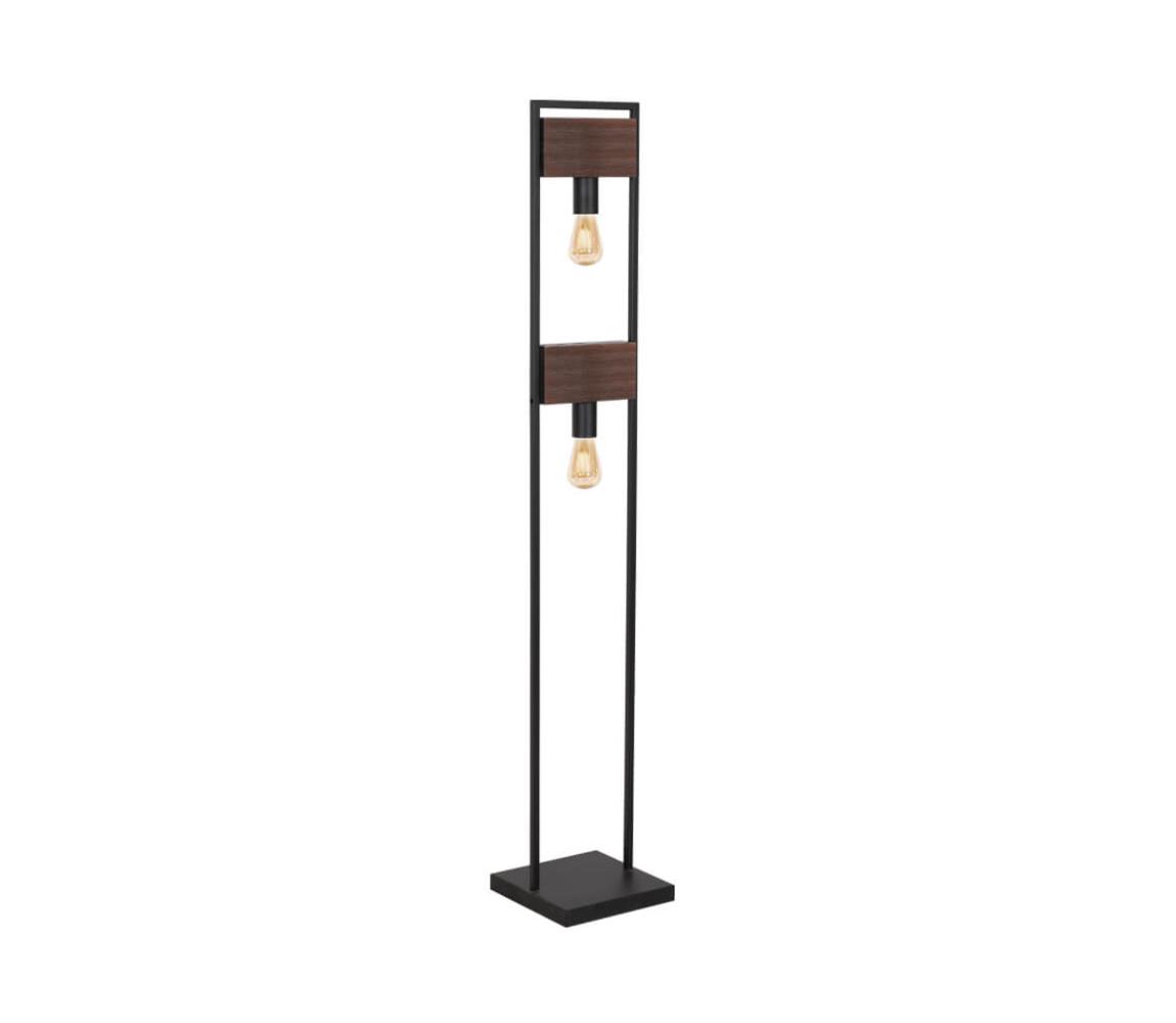 Donoci Stojacia lampa HARD 2xE27/11W/230V drevo/čierna