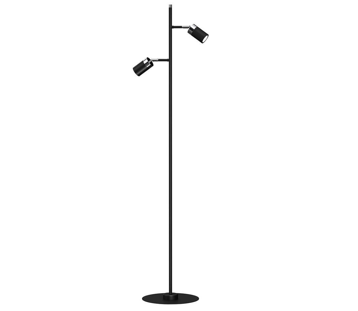 Donoci Stojacia lampa JOKER 2xGU10/25W/230V čierna/lesklý chróm