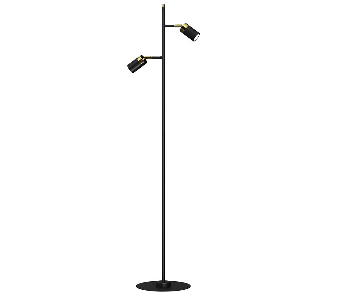 Donoci Stojacia lampa JOKER 2xGU10/25W/230V čierna/zlatá