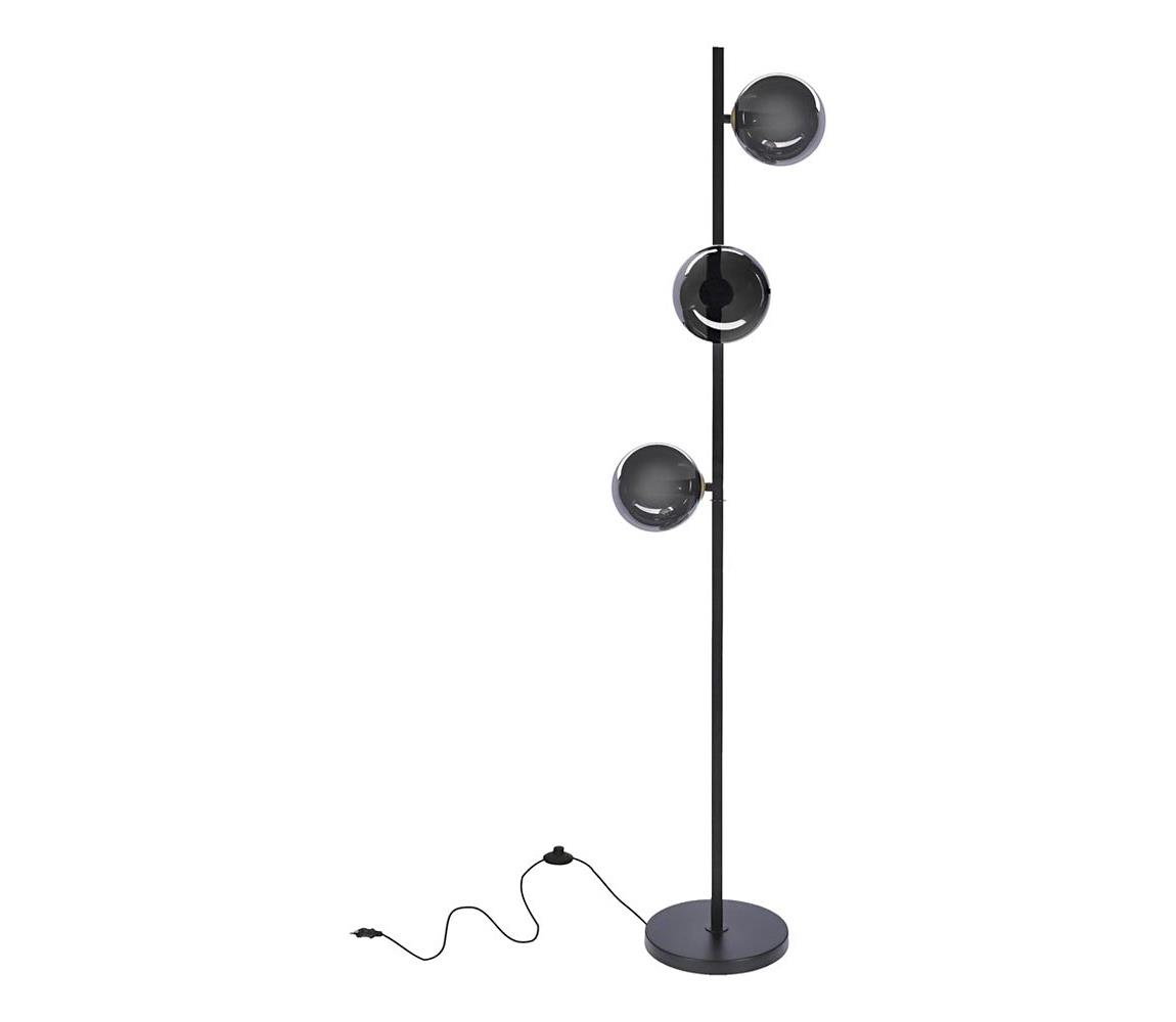 Donoci Stojacia lampa KAMA 3xG9/28W/230V čierna/dymová čierna