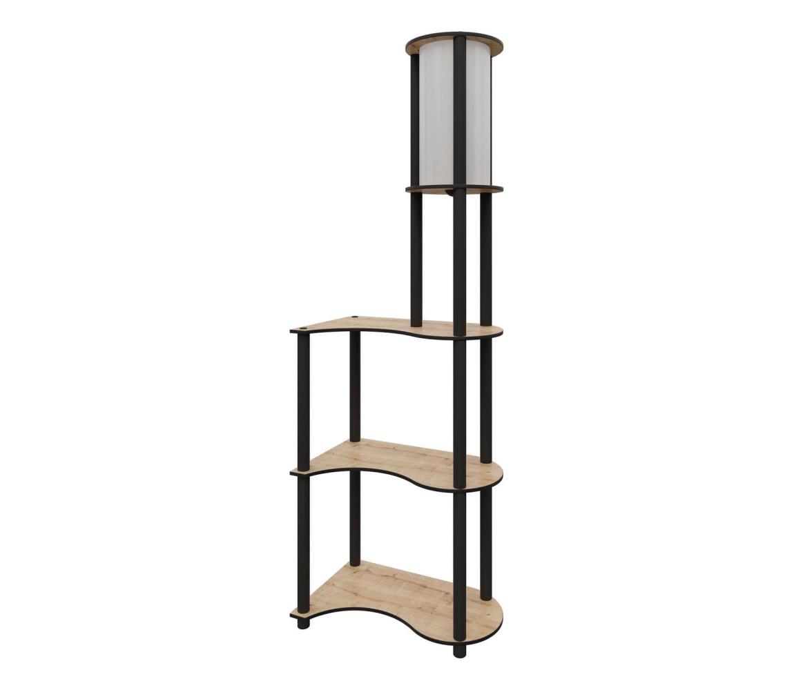 Donoci Stojacia lampa s poličkami NOTO 1xE27/40W/230V béžová/čierna 666PTR1121