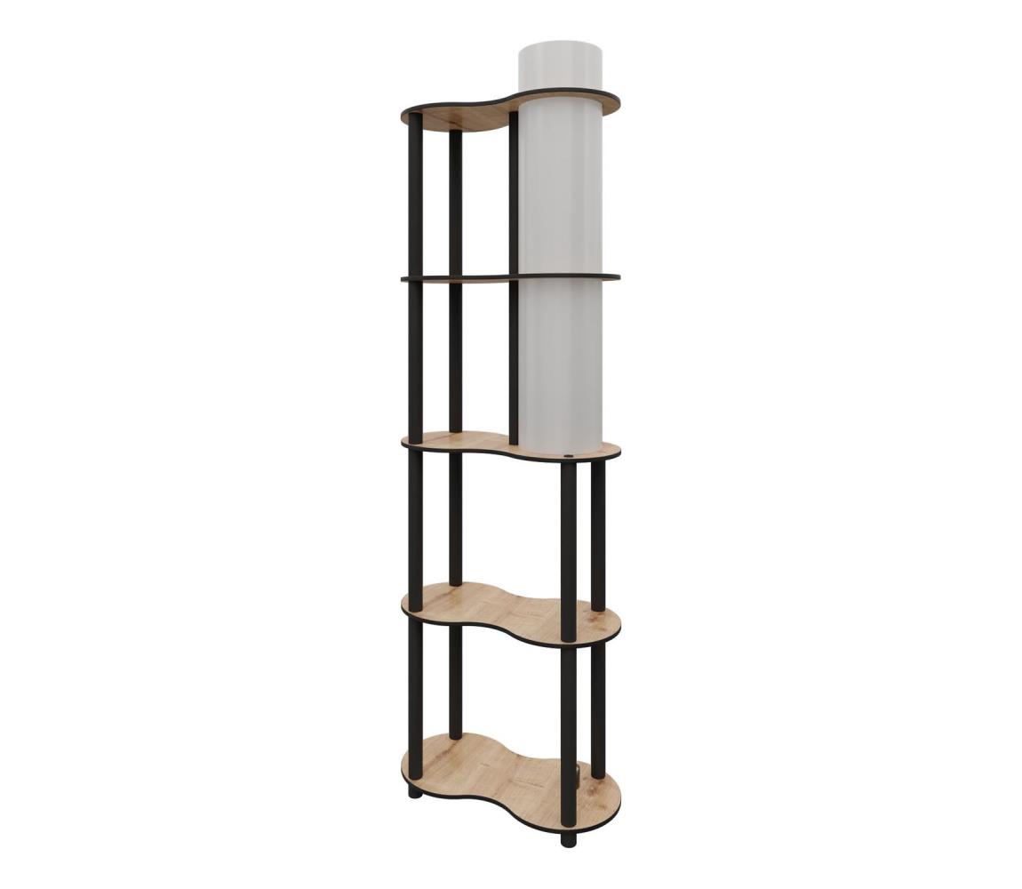 Donoci Stojacia lampa s poličkami NOTO 1xE27/40W/230V béžová/čierna