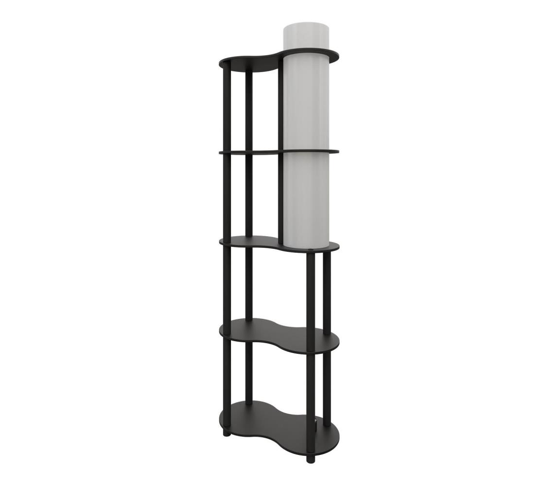 Donoci Stojacia lampa s poličkami NOTO 1xE27/40W/230V čierna