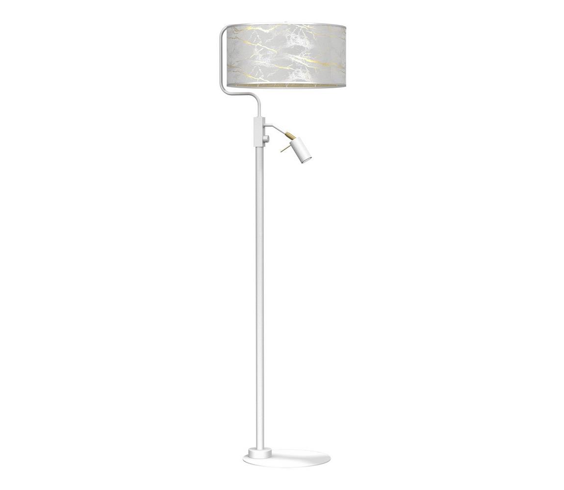 Donoci Stojacia lampa SENSO 1xE27/40W/230V + 1xGU10/7W biela