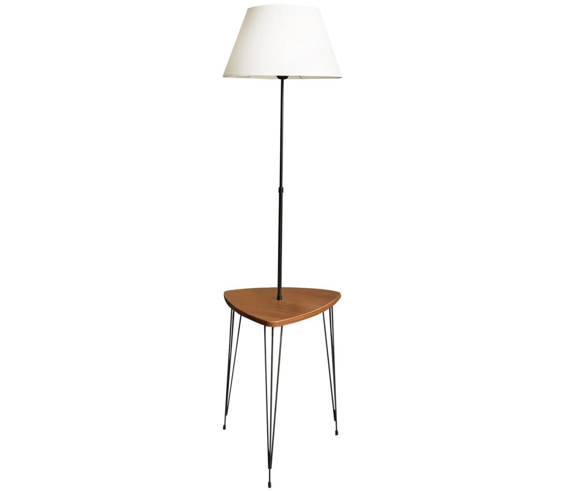 Donoci Stojacia lampa so stolíkom 1xE27/40W/230V čierna/hnedá