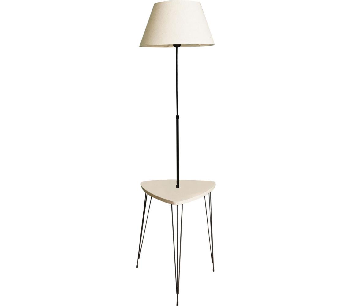 Donoci Stojacia lampa so stolíkom 1xE27/40W/230V čierna/krémová