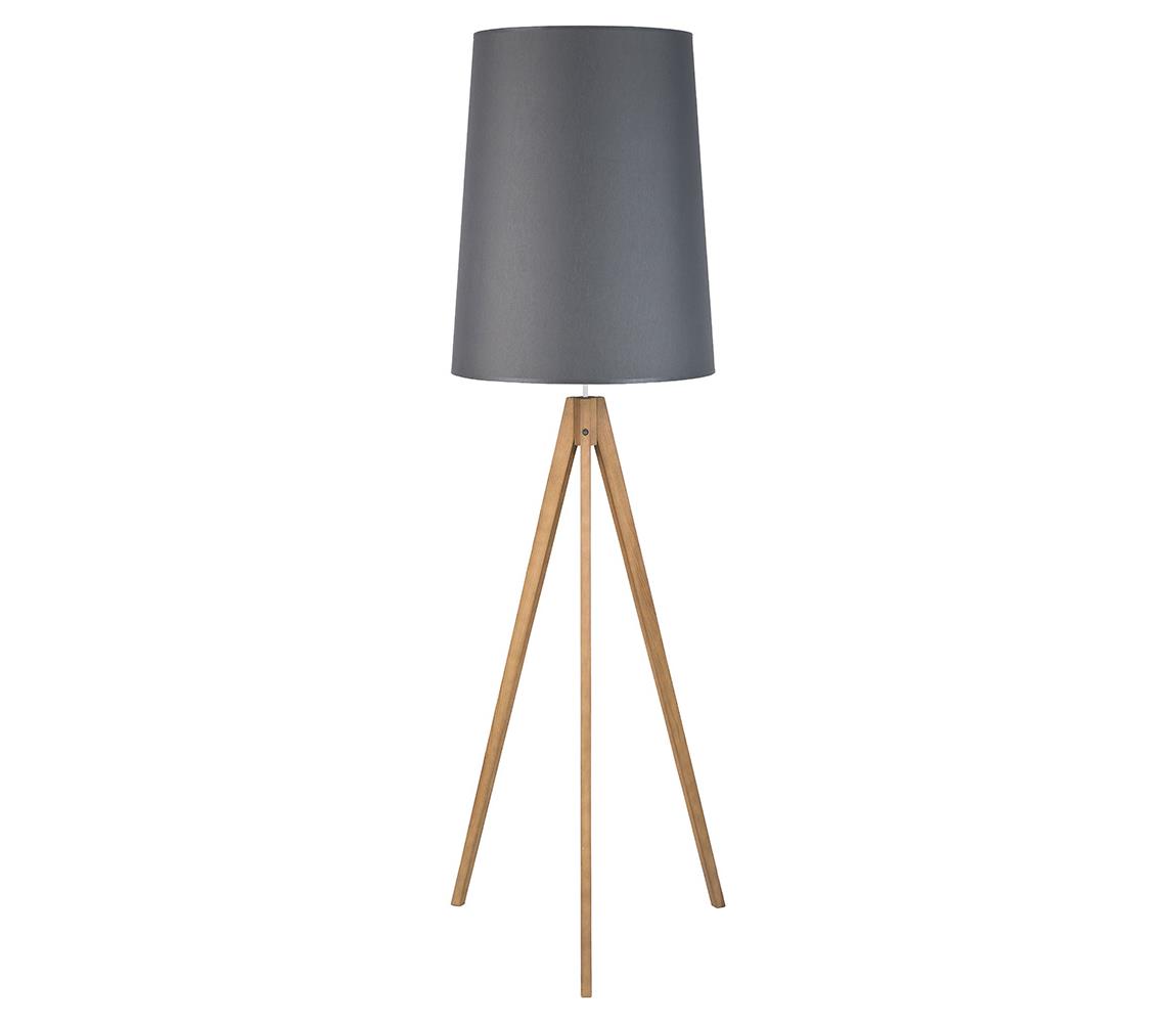 Donoci Stojacia lampa WALZ 1xE27/25W/230V šedá/drevo