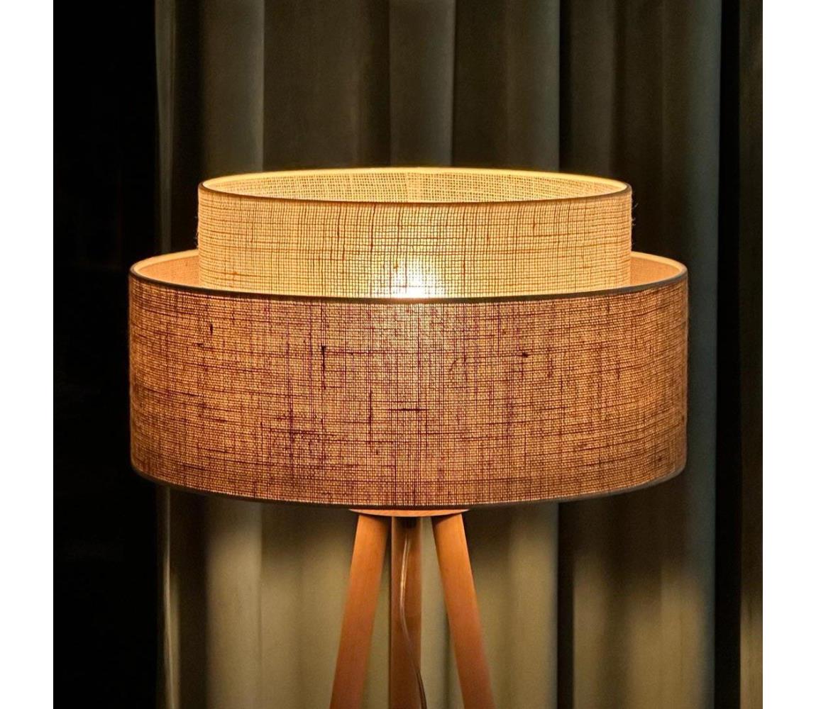 Donoci Stojacia lampa YUTE BOHO 1xE27/15W/230V pr. 45 cm hnedá/krémová