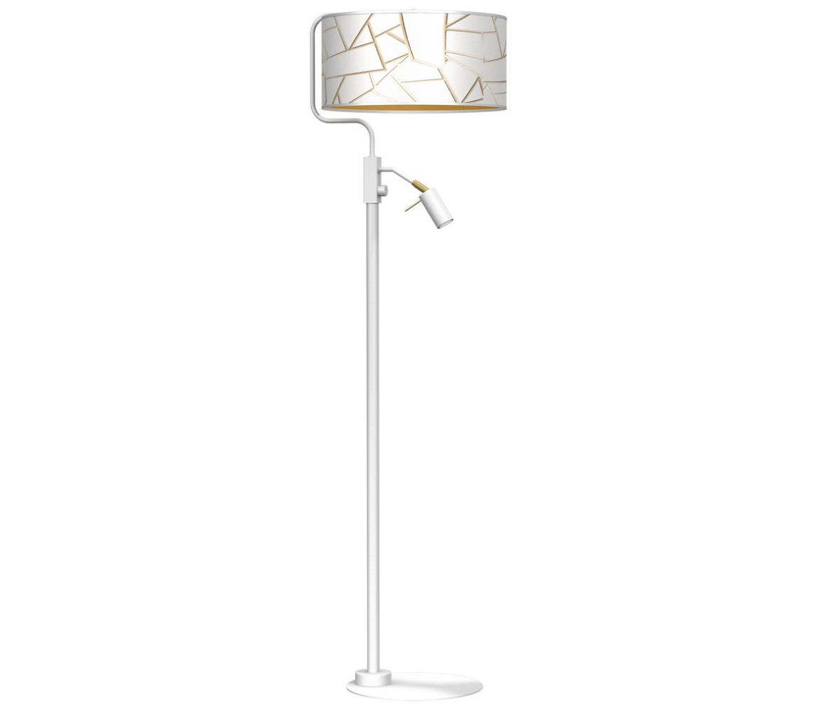 Donoci Stojacia lampa ZIGGY 1xE27/40W/230V + 1xGU10/MR11/7W biela/zlatá