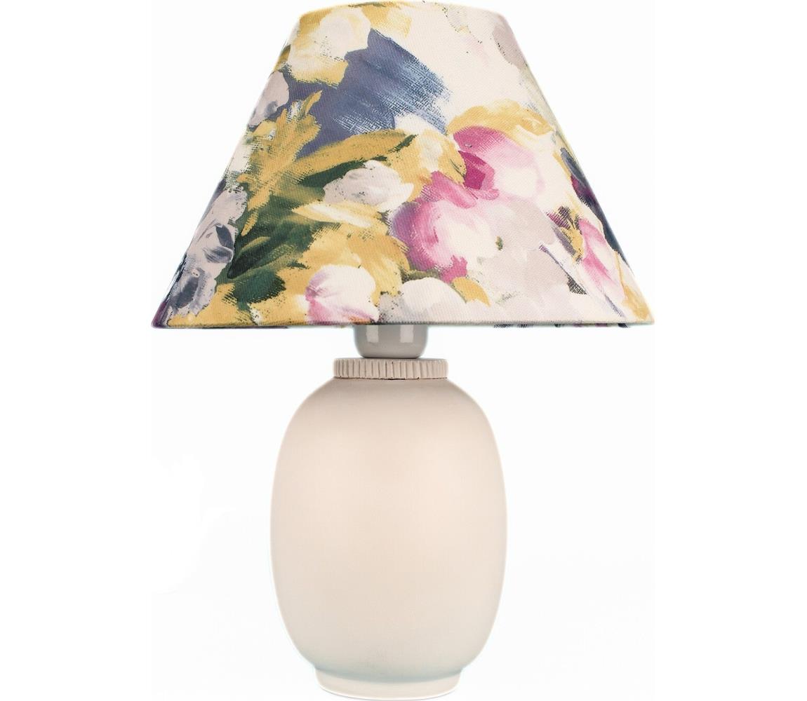 Donoci Stolná lampa 1xE27/40W/230V biela/pestrofarebná