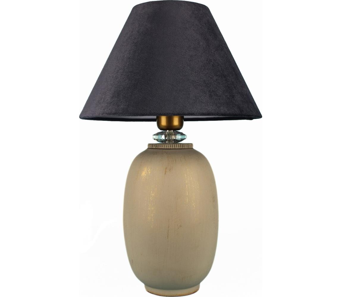 Donoci Stolná lampa 1xE27/40W/230V čierna/béžová