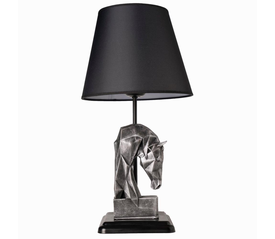 Donoci Stolná lampa 1xE27/40W/230V čierna/strieborná