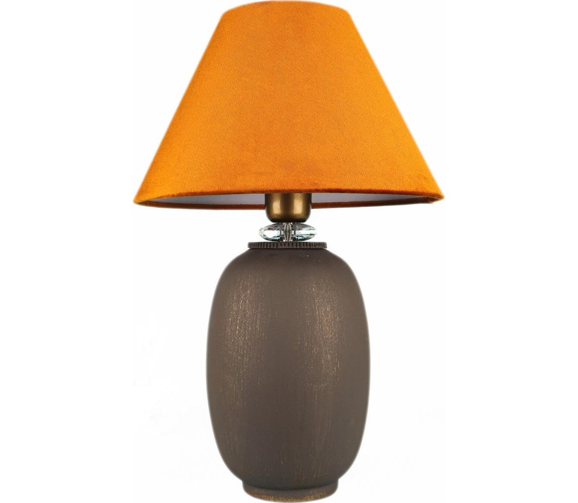 Donoci Stolná lampa 1xE27/40W/230V hnedá/oranžová
