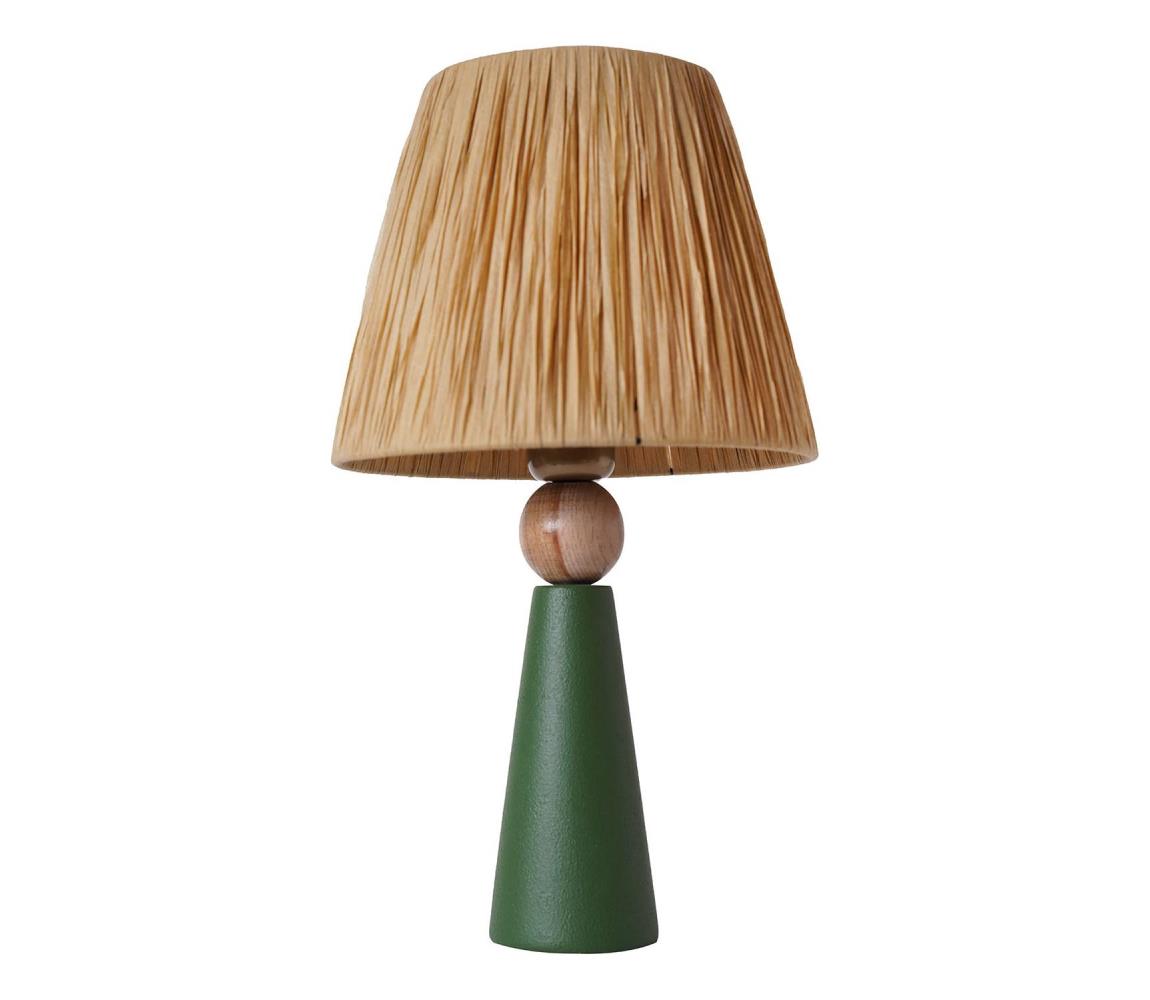 Donoci Stolná lampa 1xE27/40W/230V hnedá/zelená