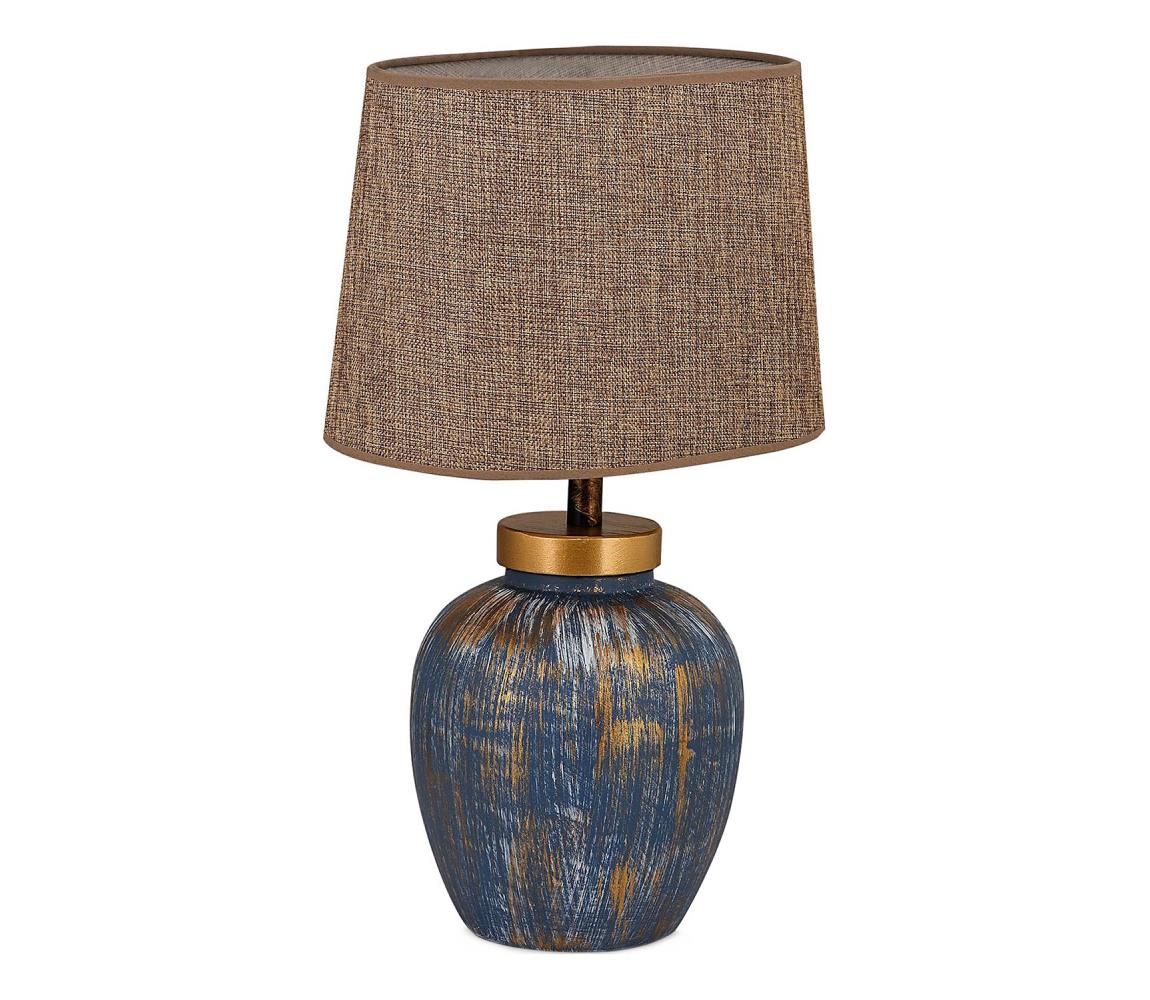 Donoci Stolná lampa 1xE27/40W/230V modrá/béžová