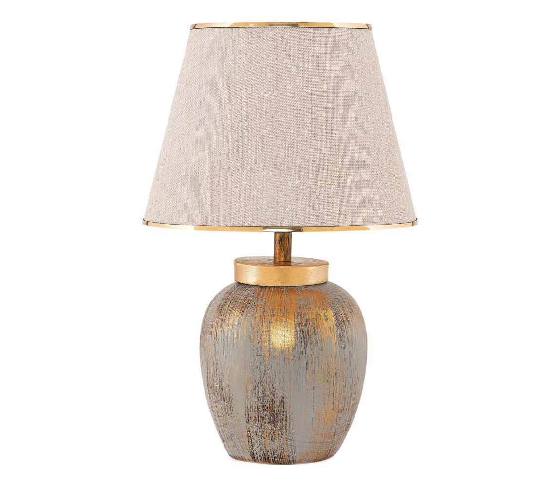 Donoci Stolná lampa 1xE27/40W/230V zlatá/béžová