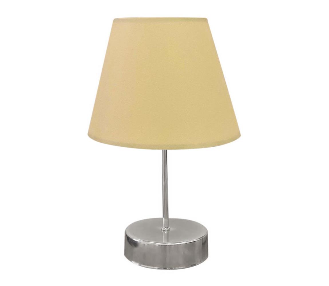 Donoci Stolná lampa 1xE27/60W/230V béžová/lesklý chróm