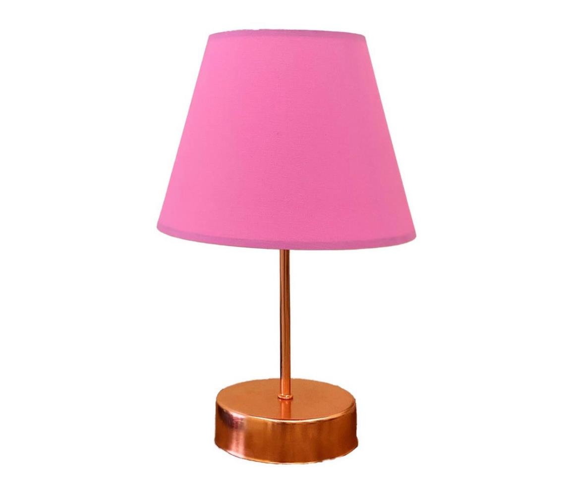 Donoci Stolná lampa 1xE27/60W/230V ružová/medená