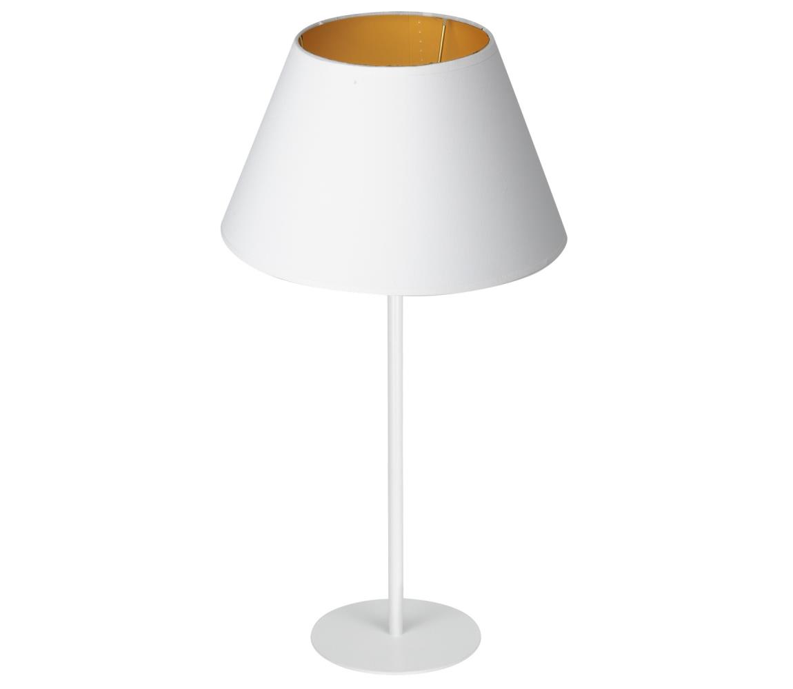 Donoci Stolná lampa ARDEN 1xE27/60W/230V pr. 30 cm biela/zlatá