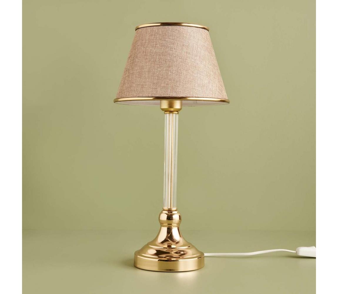 Donoci Stolná lampa AYD 1xE27/40W/230V béžová/zlatá