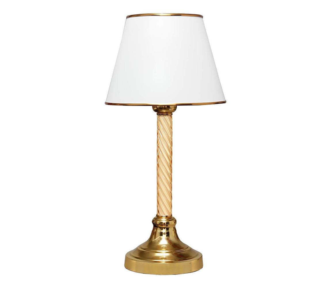 Donoci Stolná lampa AYD 1xE27/40W/230V biela/zlatá