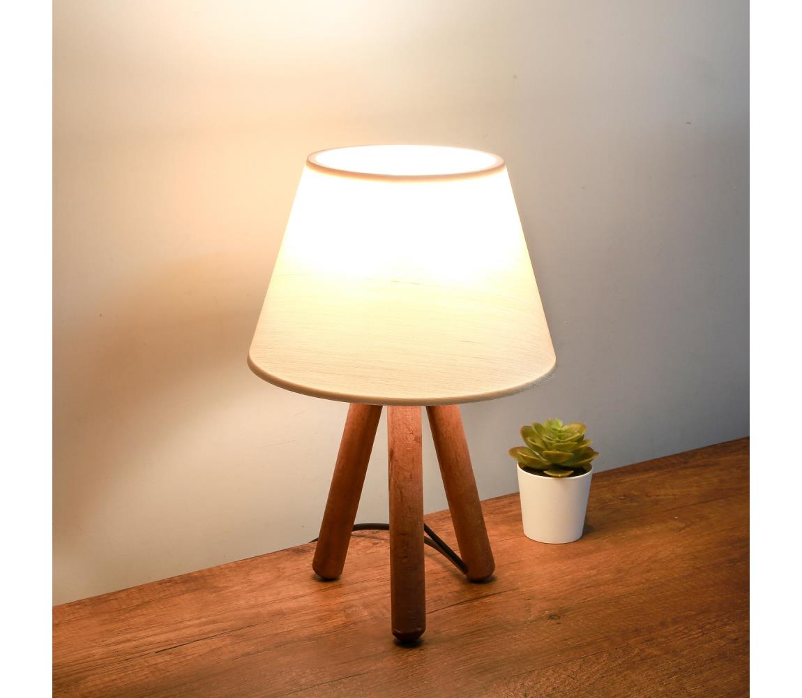Donoci Stolná lampa AYD 1xE27/40W/230V hnedá/krémová
