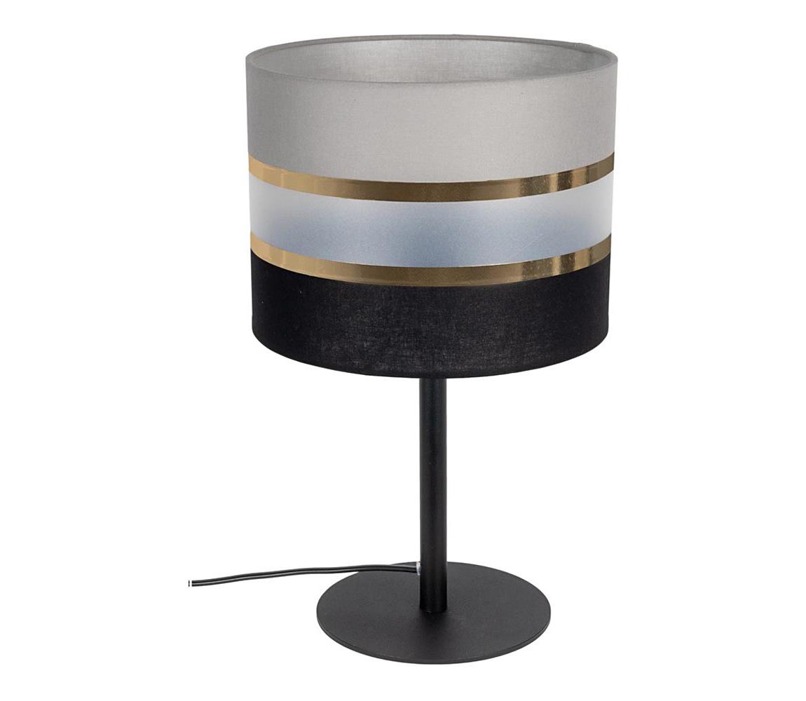 Donoci Stolná lampa CORAL 1xE27/60W/230V čierna/šedá 0427