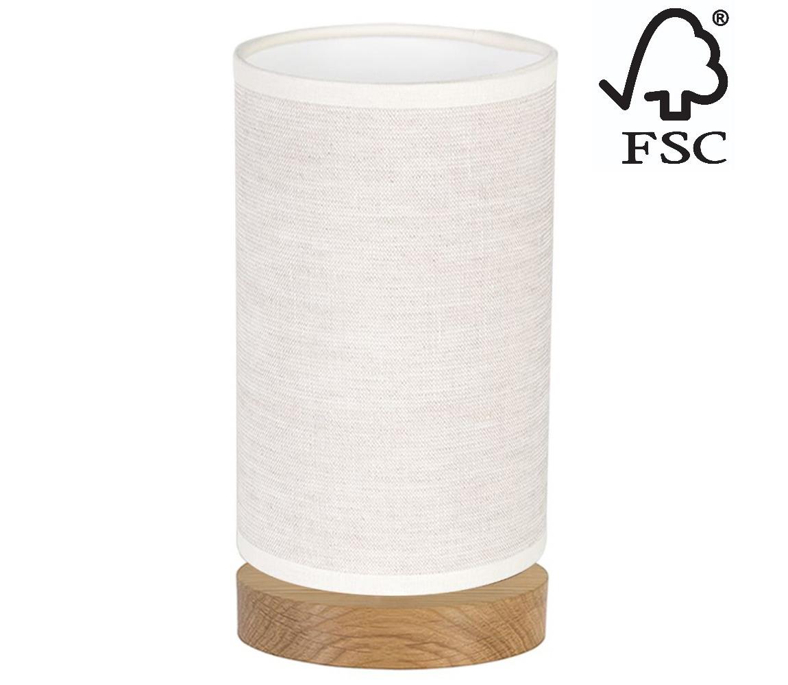 Donoci Stolná lampa FIRE 1xE27/25W/230V dub/béžová