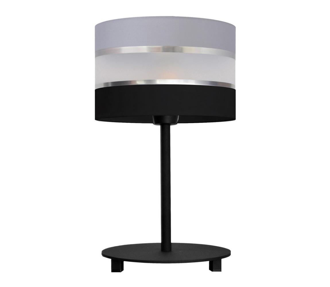 Donoci Stolná lampa HELEN 1xE27/15W/230V čierna/šedá/strieborná