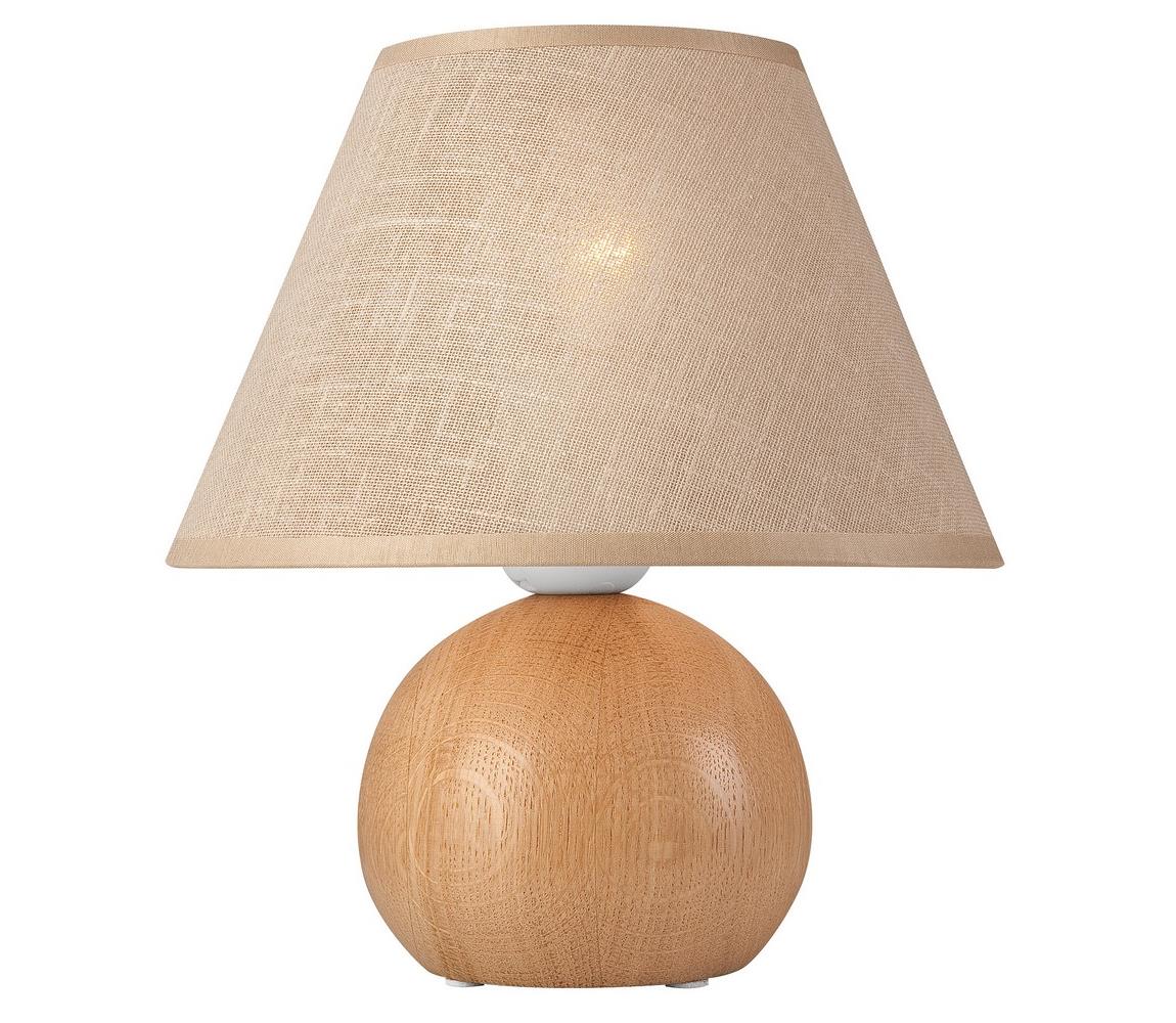 Donoci Stolná lampa JUTA 1xE27/60W/230V dub/béžová