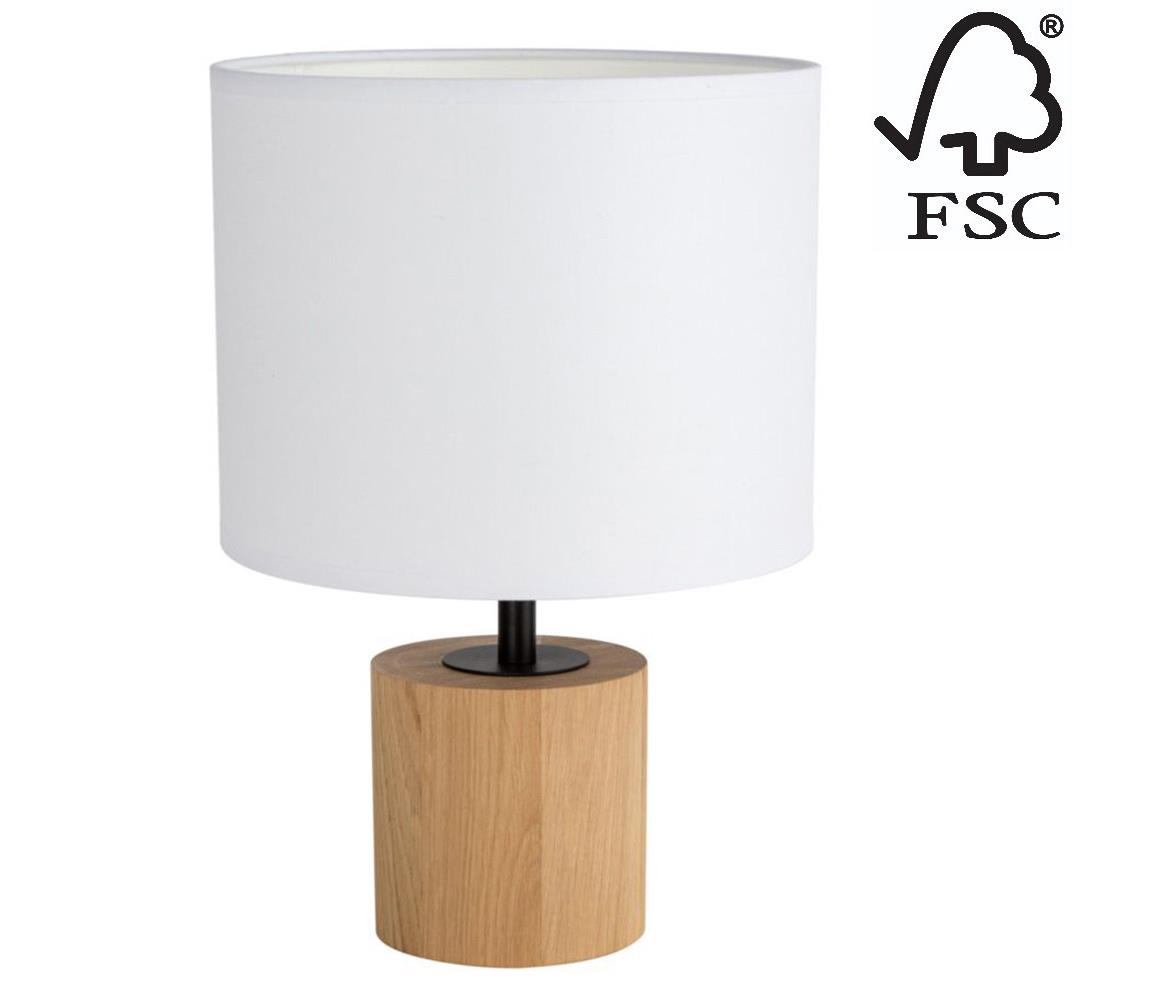 Donoci Stolná lampa KRETA 1xE27/25W/230V borovica/biela