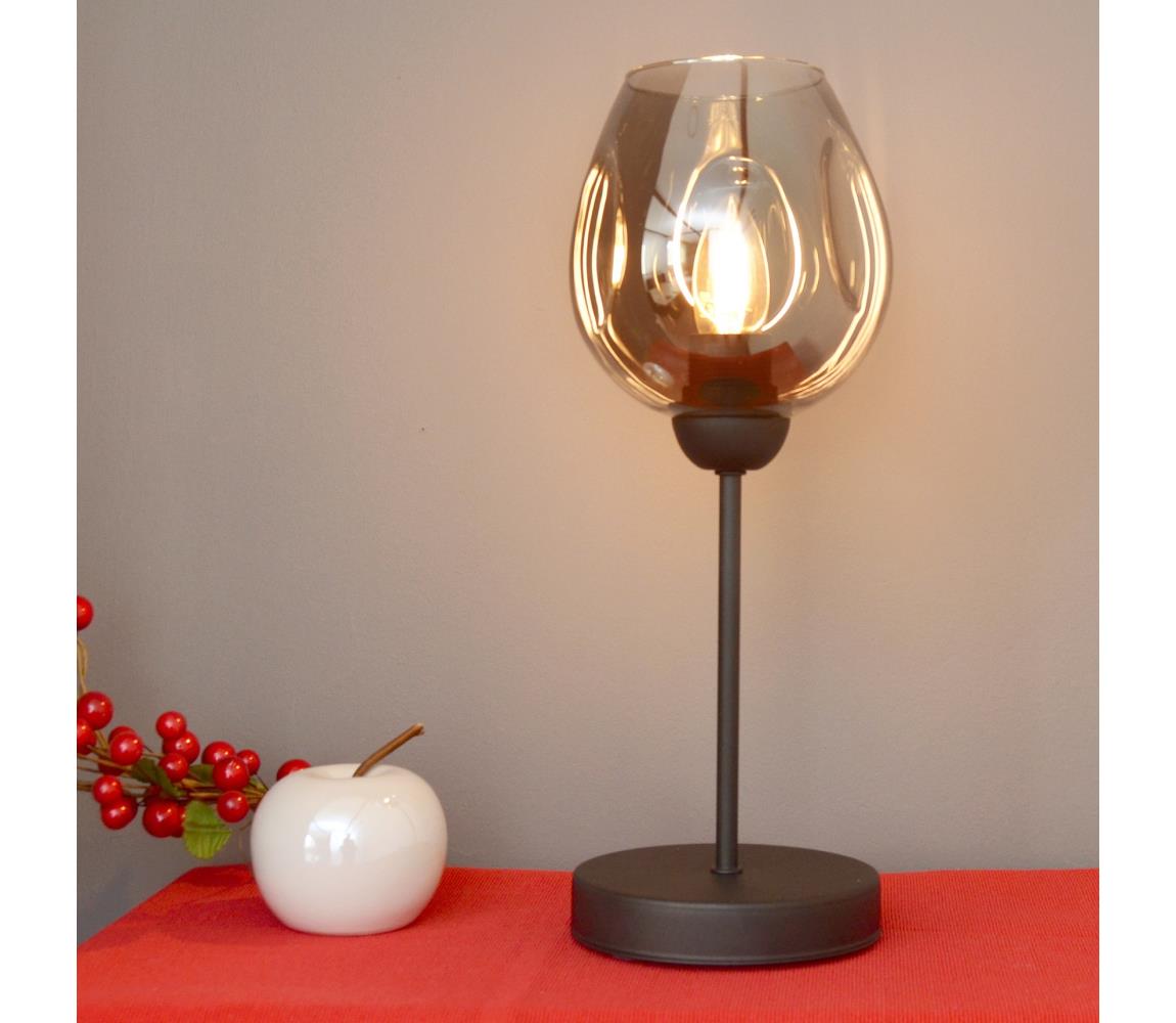 Donoci Stolná lampa LILI 1xE27/15W/230V čierna/šedá