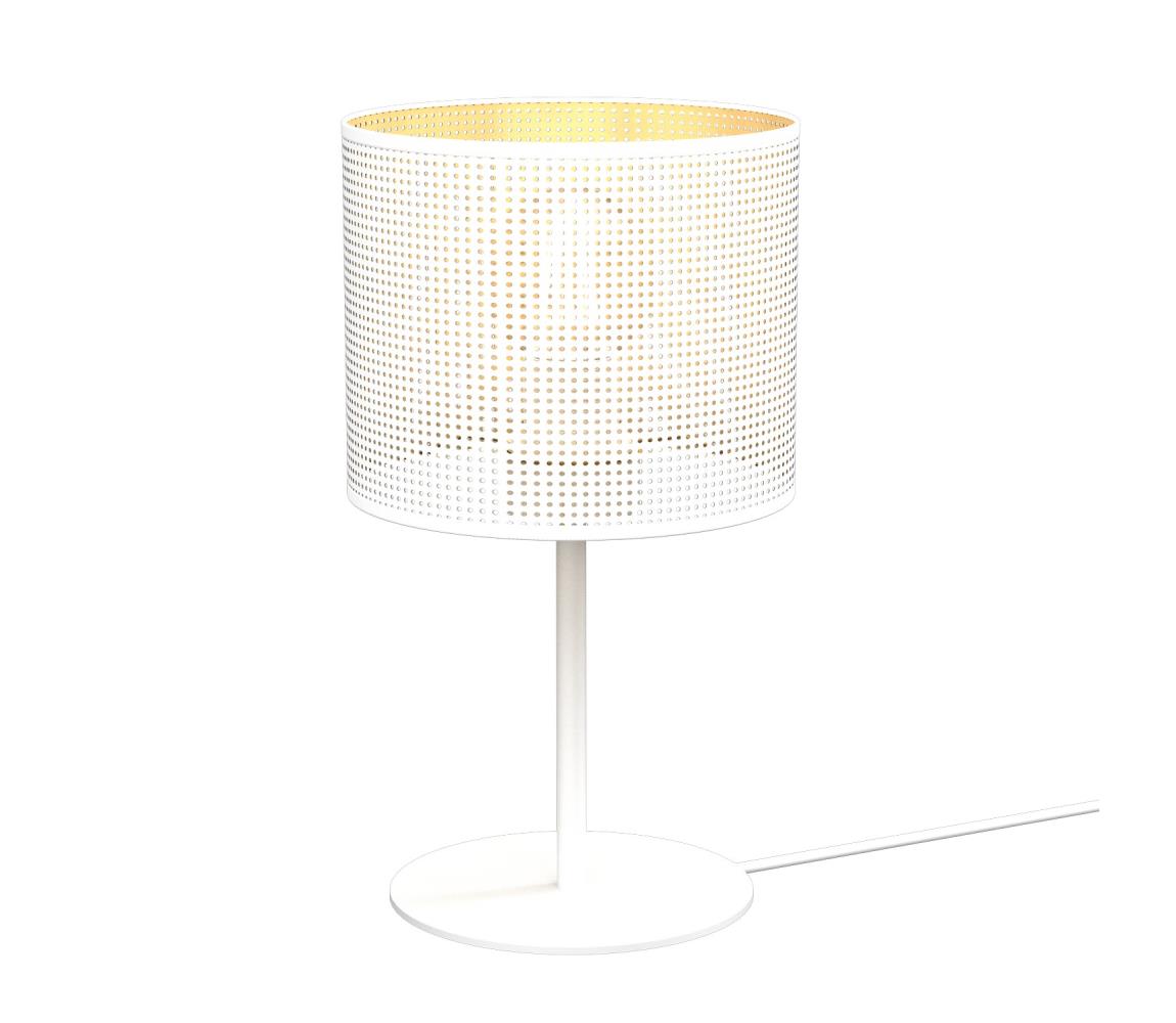 Donoci Stolná lampa LOFT SHADE 1xE27/60W/230V pr. 18 cm biela/zlatá