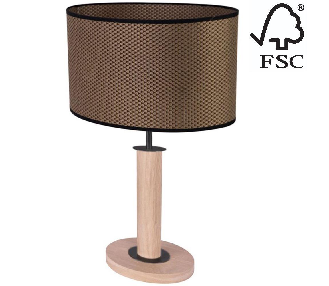 Donoci Stolná lampa MERCEDES 1xE27/40W/230V dub