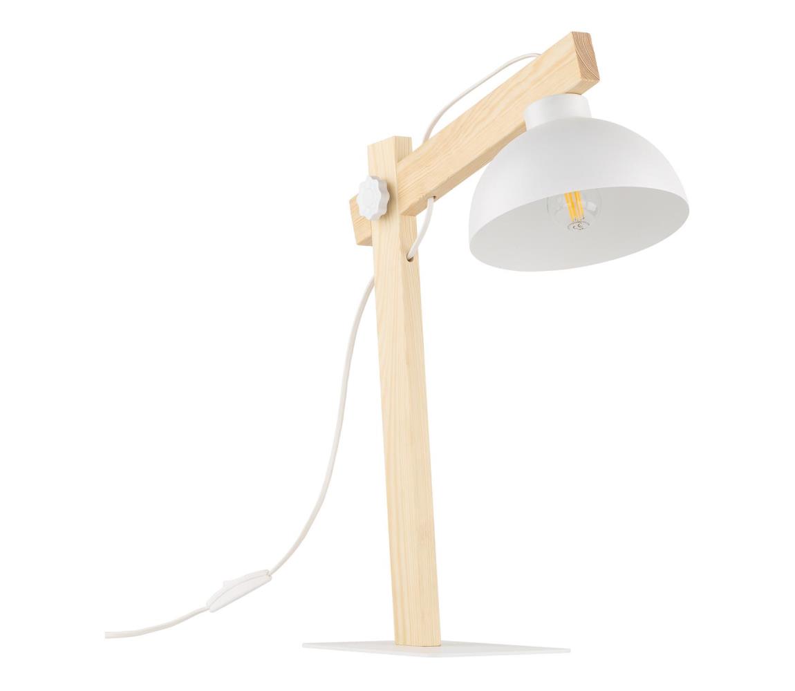 Donoci Stolná lampa OSLO 1xE27/15W/230V borovica/biela