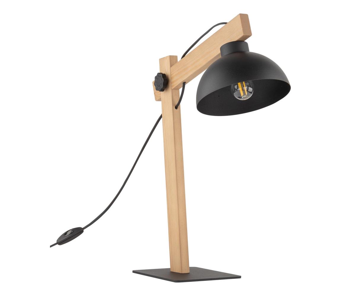 Donoci Stolná lampa OSLO 1xE27/15W/230V borovica/čierna