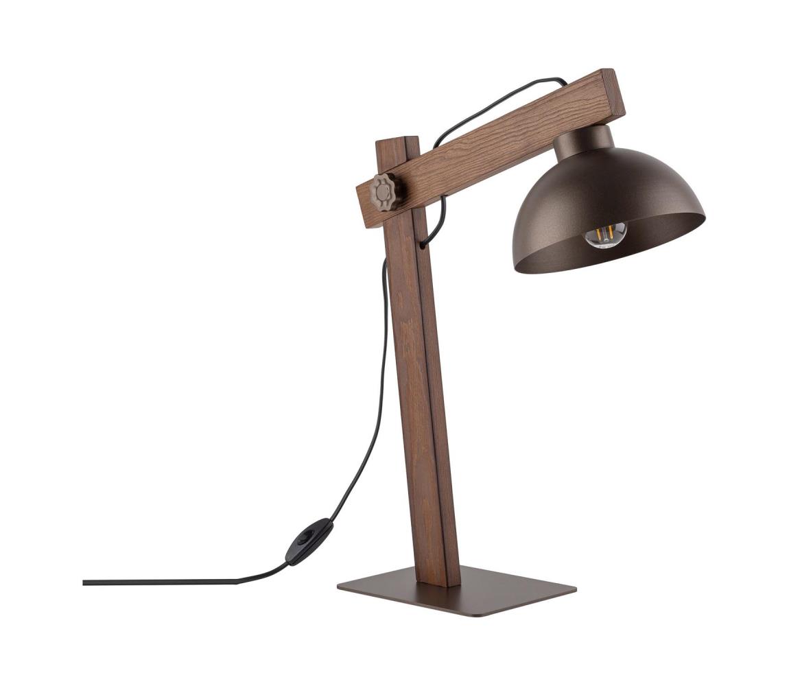 Donoci Stolná lampa OSLO 1xE27/15W/230V orech/hnedá