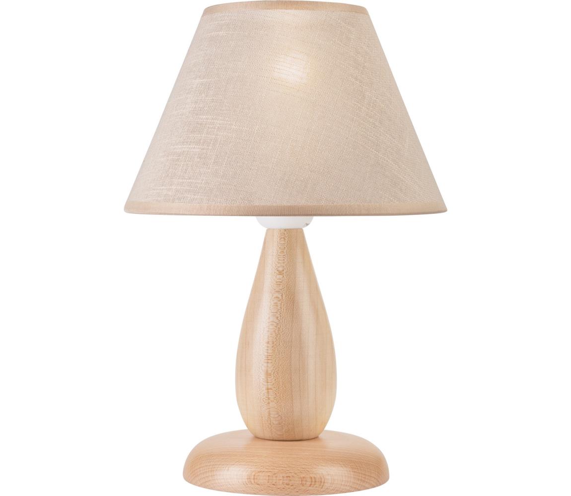 Donoci Stolná lampa PERA 1xE27/60W/230V béžová/buk