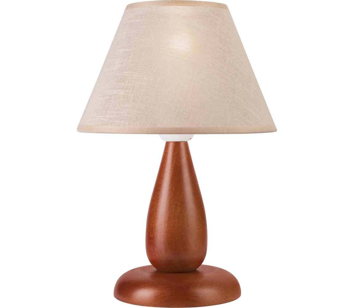 Donoci Stolná lampa PERA 1xE27/60W/230V hnedá/buk