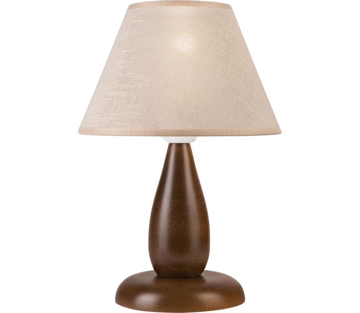 Donoci Stolná lampa PERA 1xE27/60W/230V tmavohnedá/buk