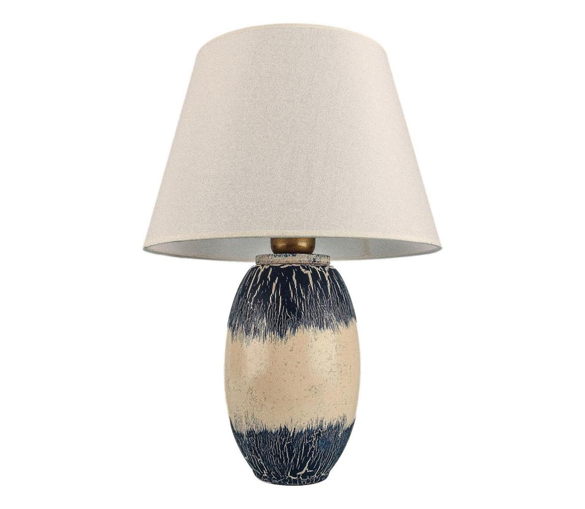 Donoci Stolná lampa RAMZES 1xE27/40W/230V béžová/modrá