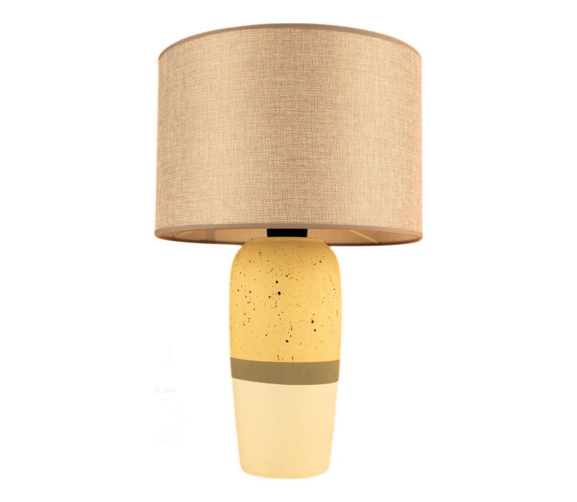 Donoci Stolná lampa RAMZES 1xE27/40W/230V béžová/žltá