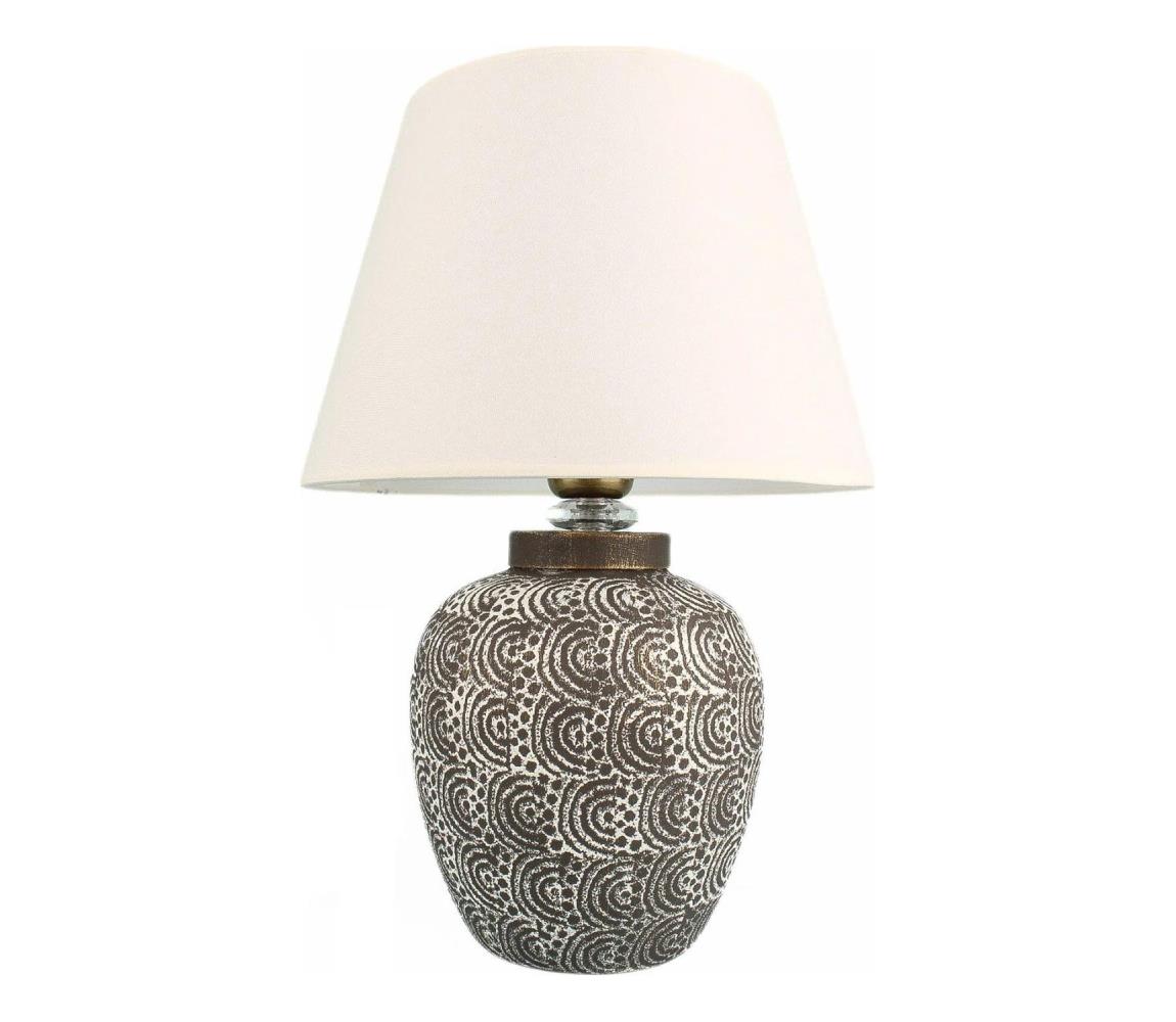 Donoci Stolná lampa RAMZES 1xE27/40W/230V biela/šedá 687HMY2383