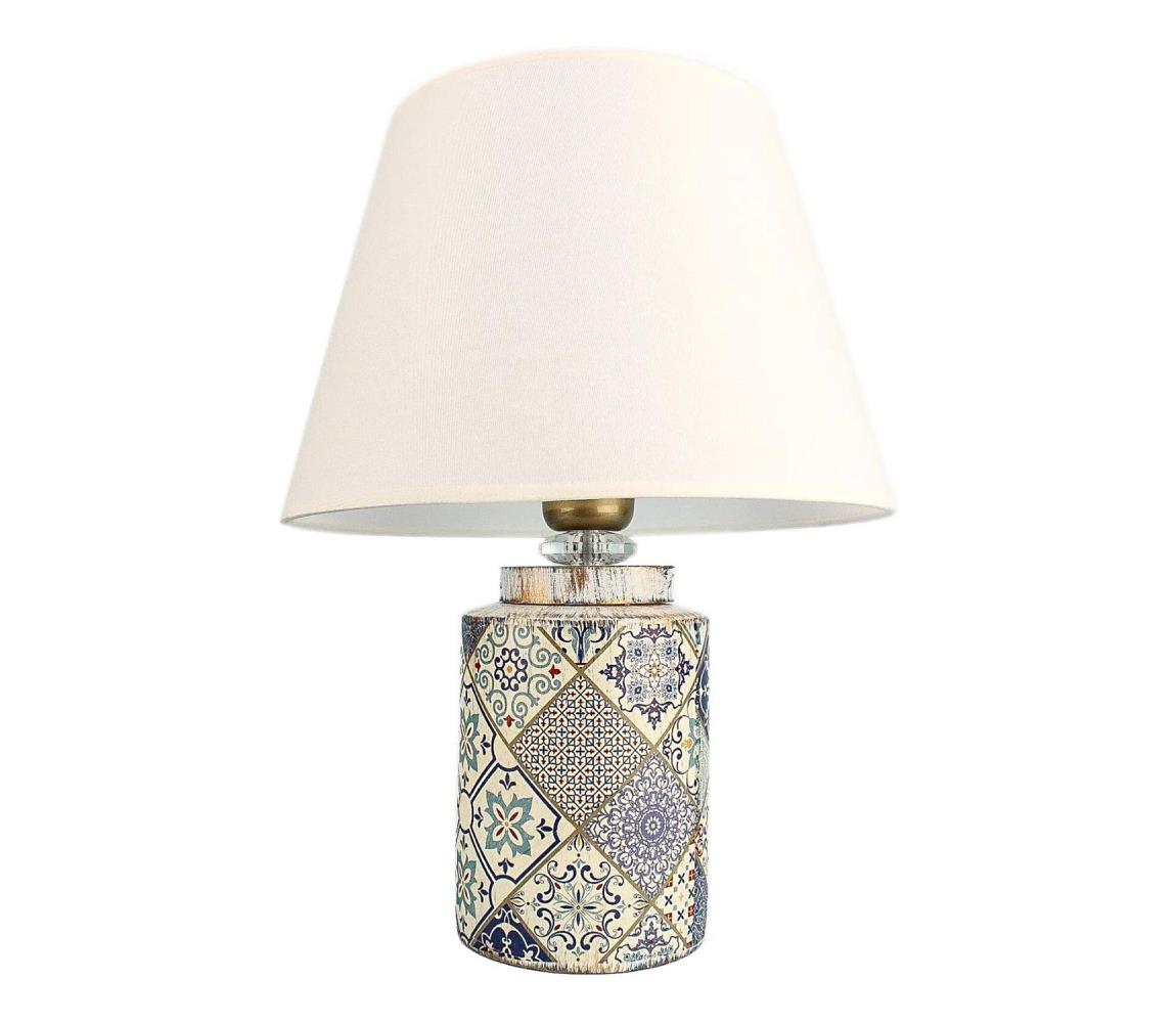 Donoci Stolná lampa RAMZES 1xE27/40W/230V biela/šedá