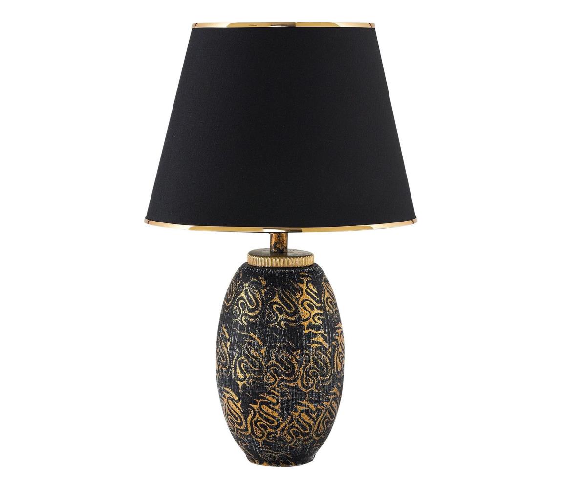 Donoci Stolná lampa RAMZES 1xE27/40W/230V čierna/zlatá 687HMY2122
