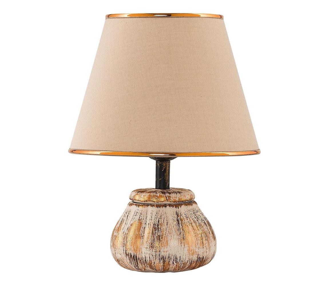 Donoci Stolná lampa RAMZES 1xE27/40W/230V krémová/zlatá 687HMY2124
