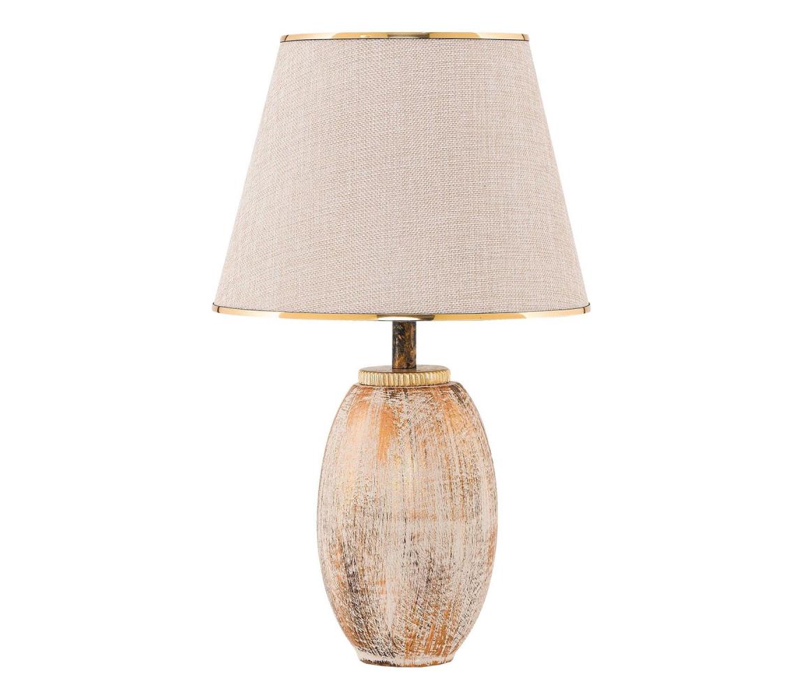 Donoci Stolná lampa RAMZES 1xE27/40W/230V krémová/zlatá