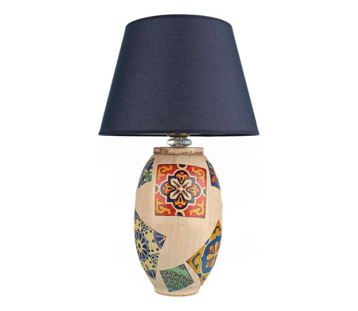 Donoci Stolná lampa RAMZES 1xE27/40W/230V modrá/béžová 687HMY2371